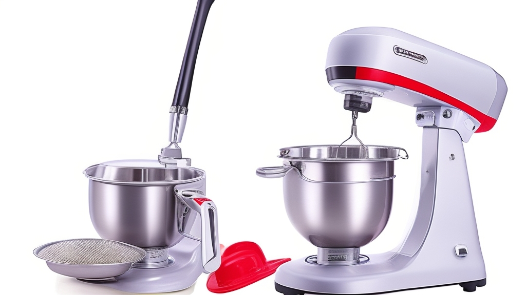 Erős 1500W robotmixer nehéz kenyértésztával dolgozik nagy kapacitású tálban profi konyhai környezetben