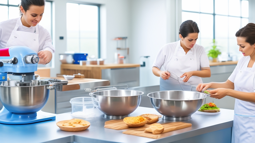 Profi pék bemutatja a fejlett robotmixer technikákat kereskedelmi konyhában időzítési és hőmérséklet-kontrollos módszerekkel
